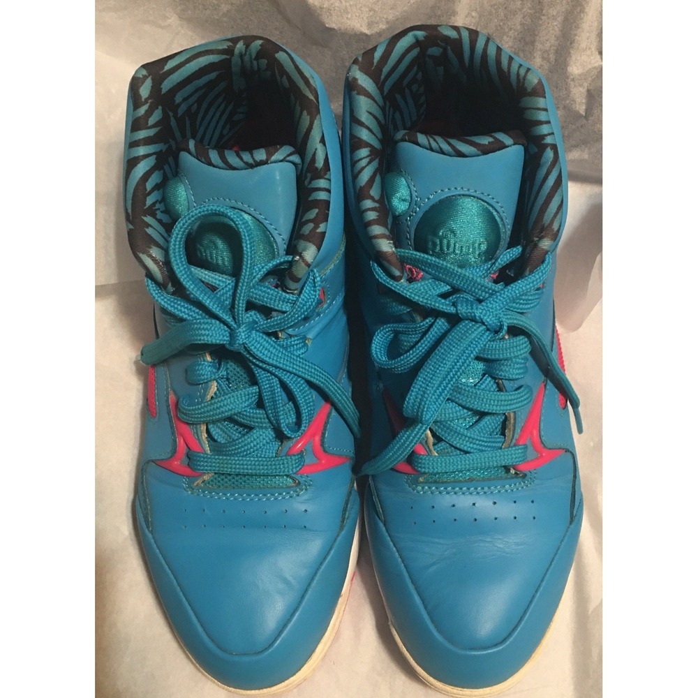 2013 Reebok Pump Aerobic Hexalite Sneakers Blue/Pink Size7.5 Read Description